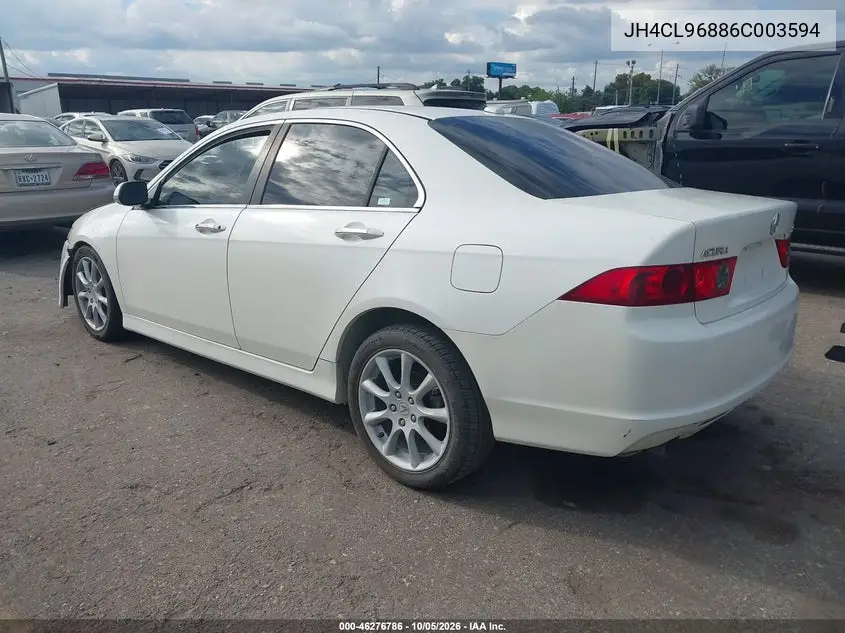 2006 ACURA TSX VIN JH4CL96886C003594 — фото 3