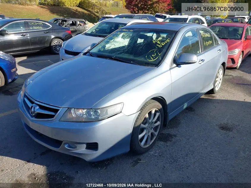 2007 ACURA TSX VIN JH4CL96867C800900 — фото 2