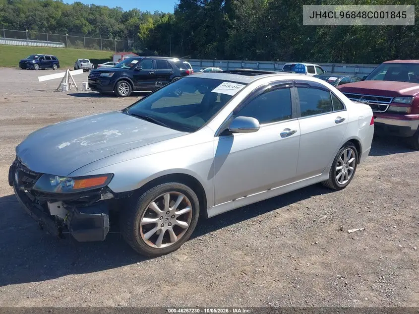 2008 ACURA TSX VIN JH4CL96848C001845 — фото 2