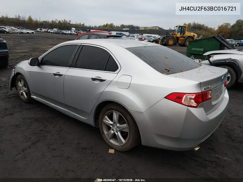 2011 ACURA TSX VIN JH4CU2F63BC016721 — фото 3
