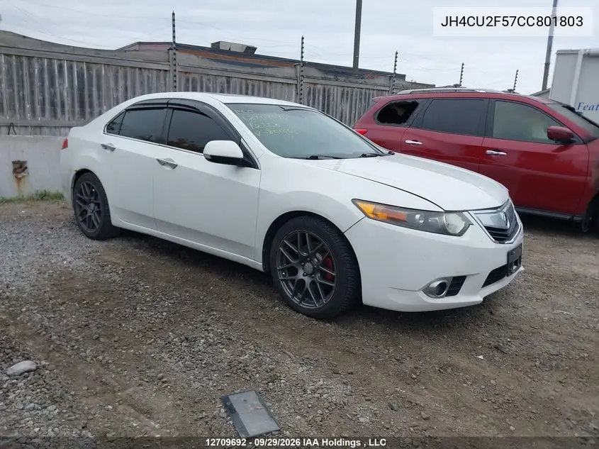 ACURA TSX 2012, VIN JH4CU2F57CC801803