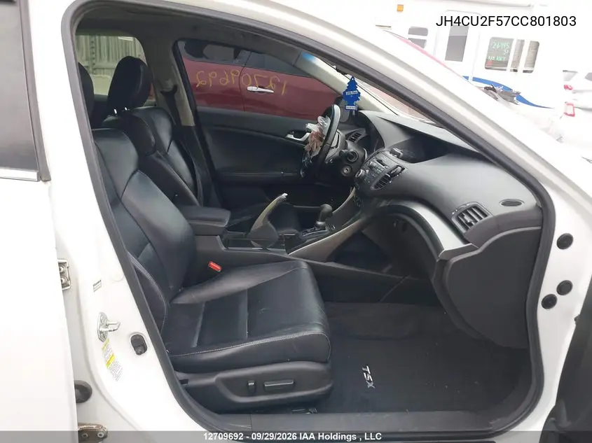 2012 ACURA TSX VIN JH4CU2F57CC801803 — фото 5