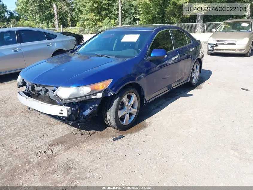 2012 ACURA TSX VIN JH4CU2F46CC022108 — фото 2