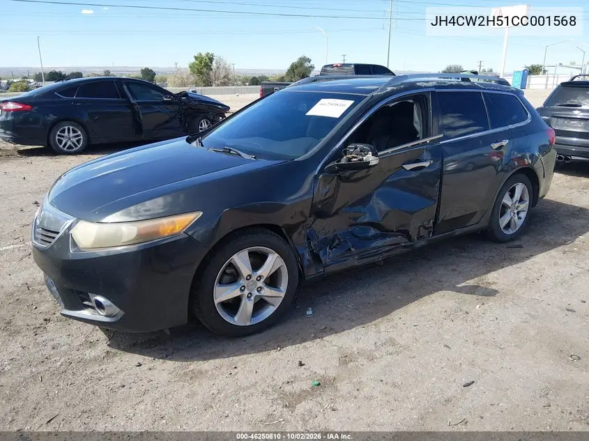 2012 ACURA TSX VIN JH4CW2H51CC001568 — фото 2