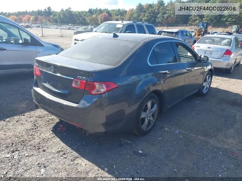 ACURA TSX 2012, VIN JH4CU2F44CC022608