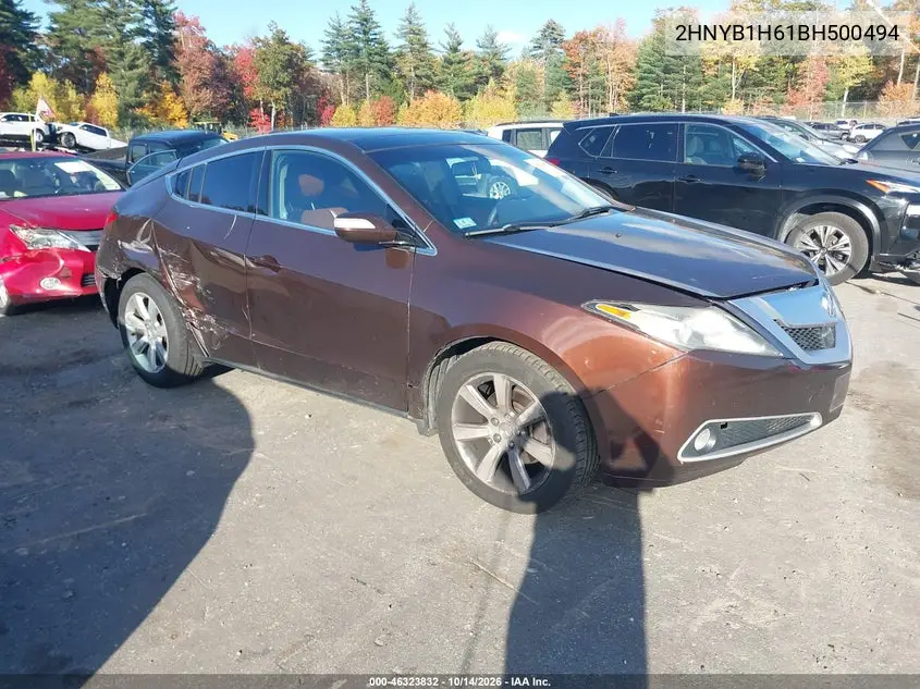 ACURA ZDX 2011, VIN 2HNYB1H61BH500494