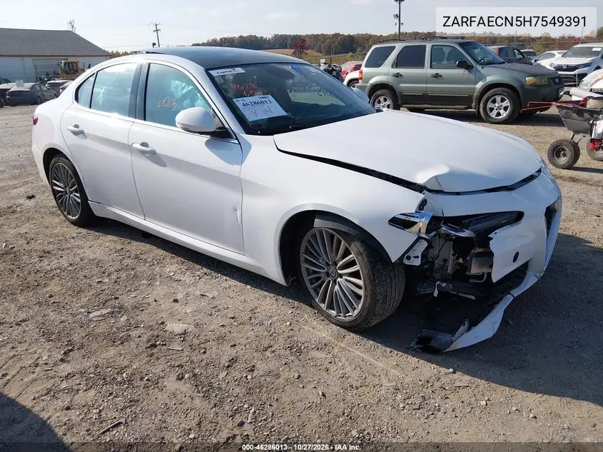 ALFA ROMEO GIULIA 2017, VIN ZARFAECN5H7549391