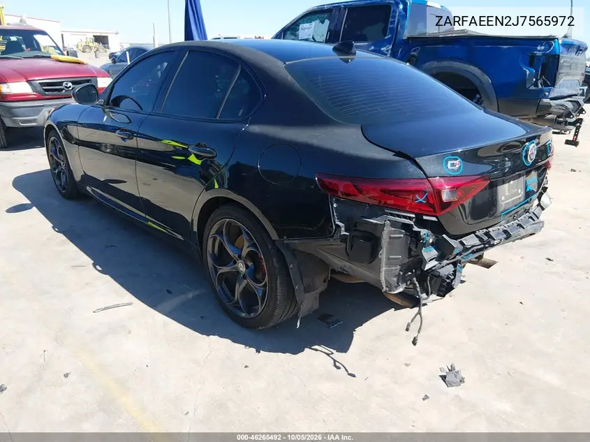 2018 ALFA ROMEO GIULIA VIN ZARFAEEN2J7565972 — фото 3