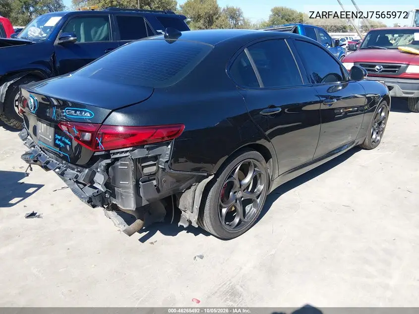 2018 ALFA ROMEO GIULIA VIN ZARFAEEN2J7565972 — фото 4