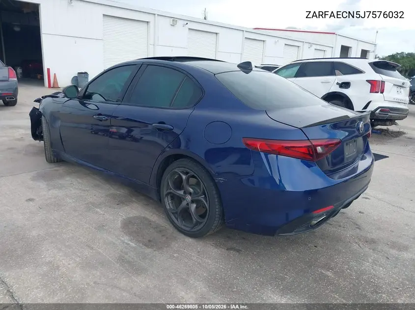 2018 ALFA ROMEO GIULIA VIN ZARFAECN5J7576032 — фото 3