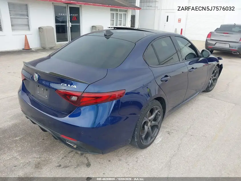 2018 ALFA ROMEO GIULIA VIN ZARFAECN5J7576032 — фото 4