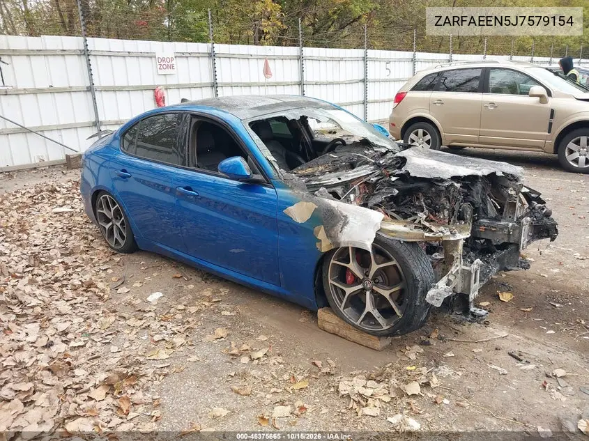 ALFA ROMEO GIULIA 2018, VIN ZARFAEEN5J7579154