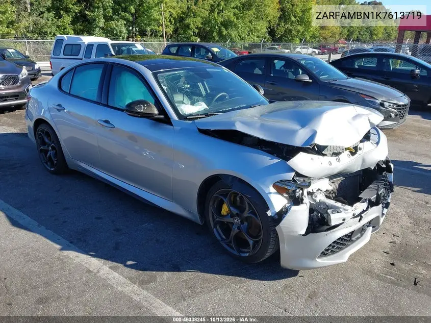 ALFA ROMEO GIULIA 2019, VIN ZARFAMBN1K7613719