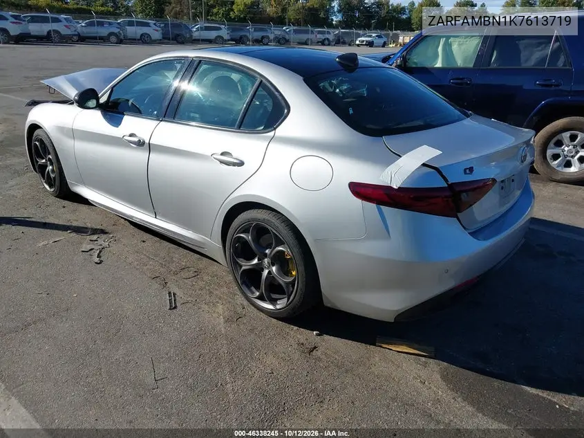 2019 ALFA ROMEO GIULIA VIN ZARFAMBN1K7613719 — фото 3
