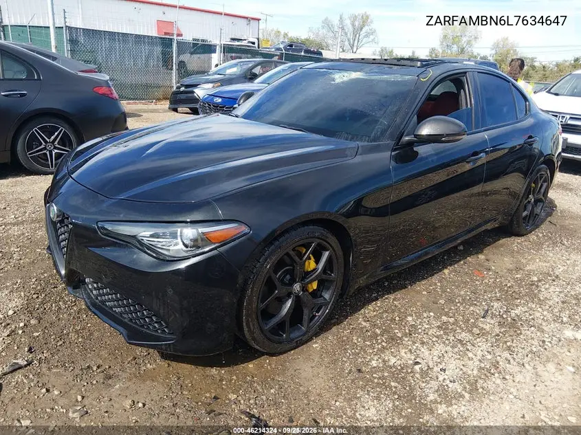 2020 ALFA ROMEO GIULIA VIN ZARFAMBN6L7634647 — фото 2