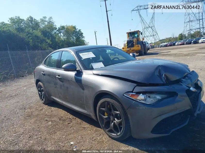 ALFA ROMEO GIULIA 2020, VIN ZARFANAN2L7630442
