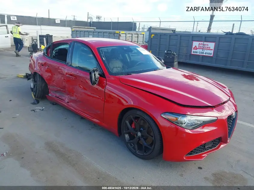 ALFA ROMEO GIULIA 2020, VIN ZARFAMAN5L7634074