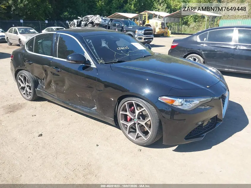 ALFA ROMEO GIULIA 2021, VIN ZARFAMBN7M7649448