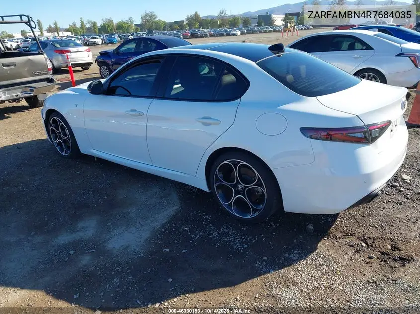 2024 ALFA ROMEO GIULIA VIN ZARFAMBN4R7684035 — фото 3
