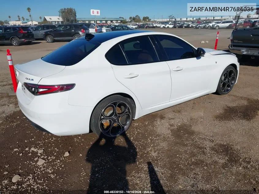 2024 ALFA ROMEO GIULIA VIN ZARFAMBN4R7684035 — фото 4