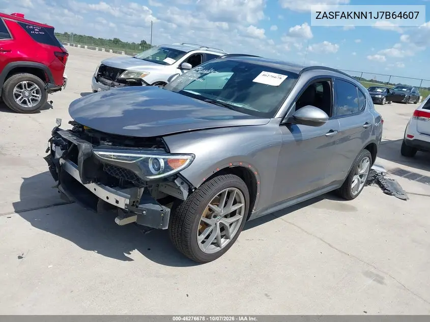 2018 ALFA ROMEO STELVIO VIN ZASFAKNN1J7B64607 — фото 2