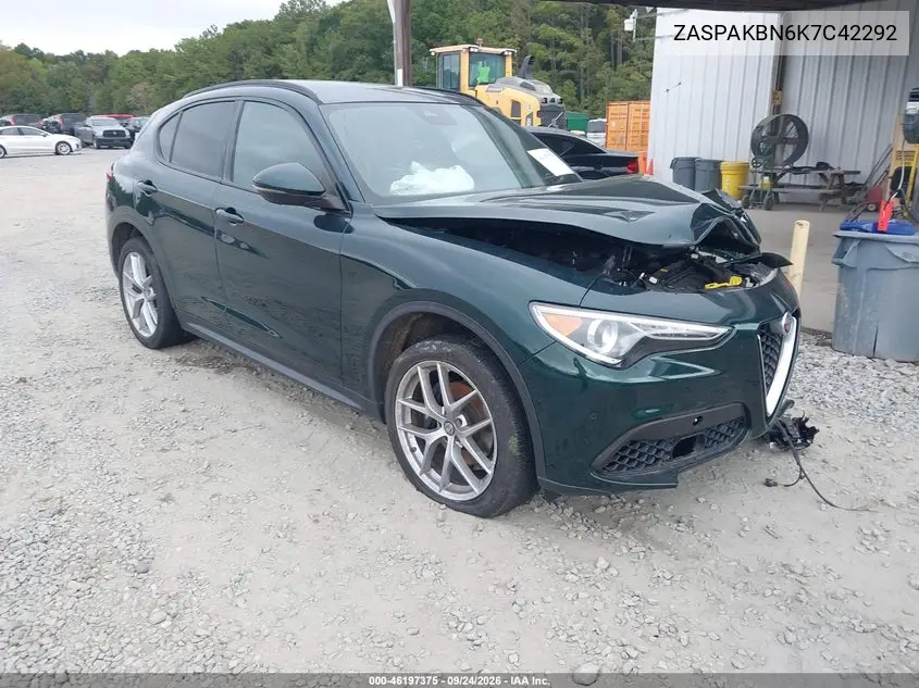 ALFA ROMEO STELVIO 2019, VIN ZASPAKBN6K7C42292
