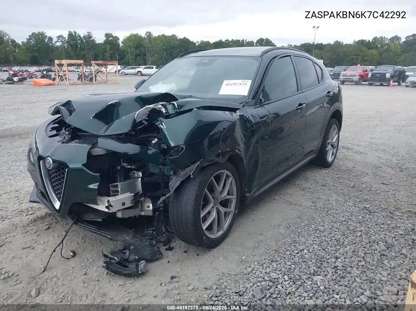 2019 ALFA ROMEO STELVIO VIN ZASPAKBN6K7C42292 — фото 2
