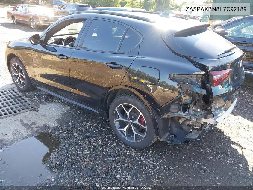2020 ALFA ROMEO STELVIO VIN ZASPAKBN8L7C92189 — фото 3