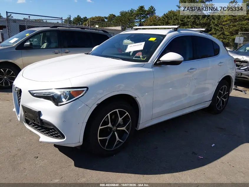 2020 ALFA ROMEO STELVIO VIN ZASPAKBN6L7C95334 — фото 2