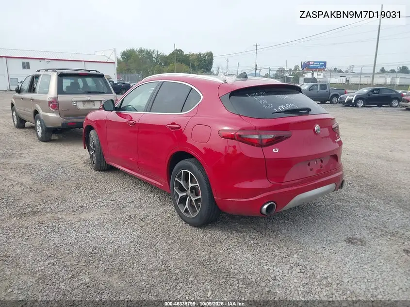2021 ALFA ROMEO STELVIO VIN ZASPAKBN9M7D19031 — фото 3