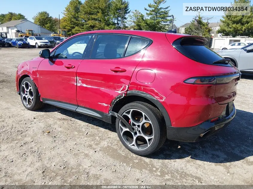 2024 ALFA ROMEO TONALE VIN ZASPATDW0R3034354 — фото 3