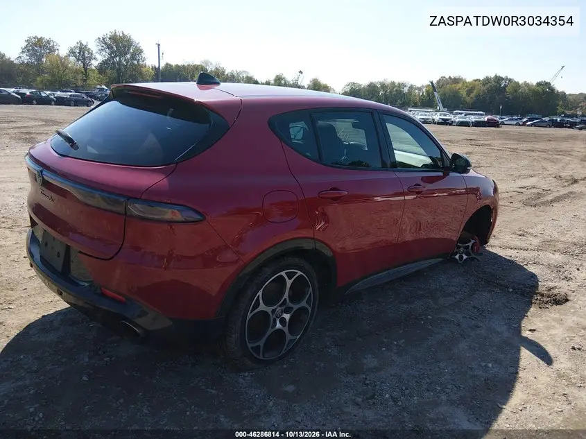2024 ALFA ROMEO TONALE VIN ZASPATDW0R3034354 — фото 4