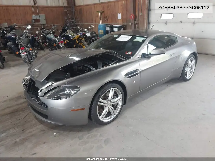 2007 ASTON MARTIN VANTAGE VIN SCFBB03B77GC05112 — фото 2