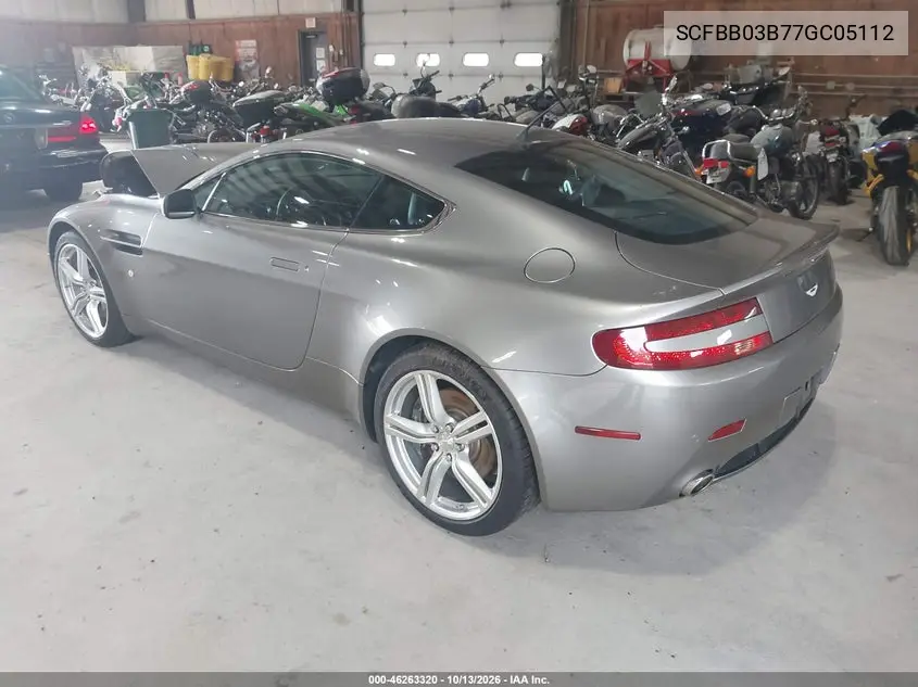 2007 ASTON MARTIN VANTAGE VIN SCFBB03B77GC05112 — фото 3