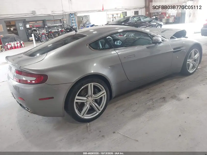 2007 ASTON MARTIN VANTAGE VIN SCFBB03B77GC05112 — фото 4