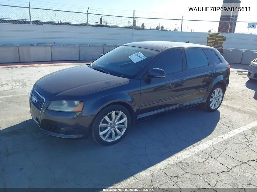 2009 AUDI A3 VIN WAUHE78P69A045611 — фото 2