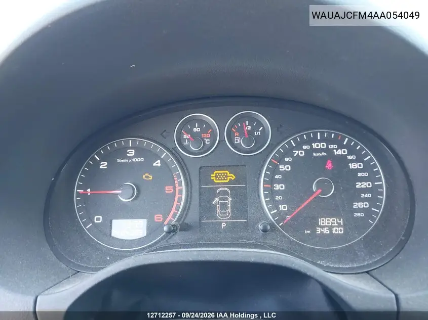 2010 AUDI A3 VIN WAUAJCFM4AA054049 — фото 7