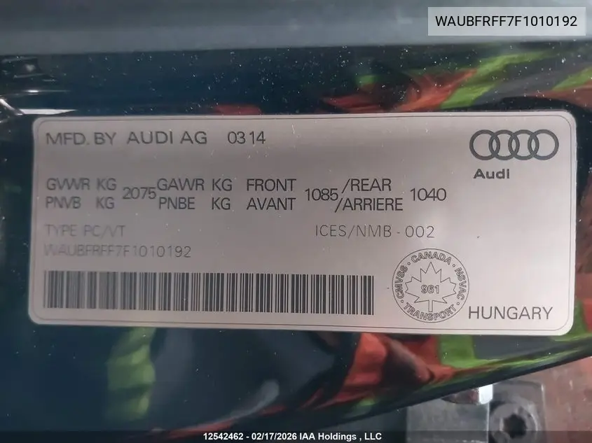2015 AUDI A3 VIN WAUBFRFF7F1010192 — фото 18