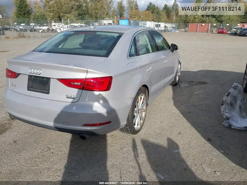 2015 AUDI A3 VIN WAUEFGFF3F1118214 — фото 4