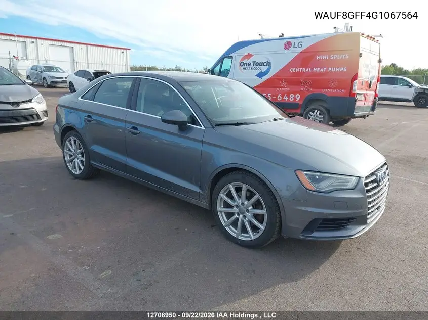 AUDI A3 2016, VIN WAUF8GFF4G1067564
