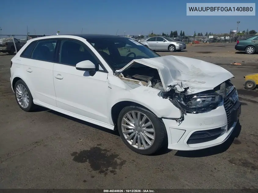 AUDI A3 2016, VIN WAUUPBFF0GA140880