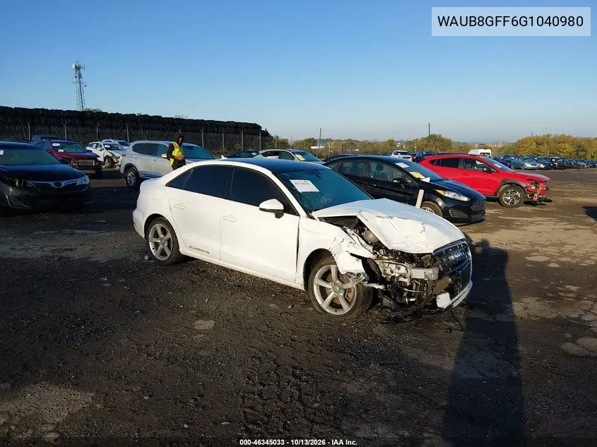 AUDI A3 2016, VIN WAUB8GFF6G1040980