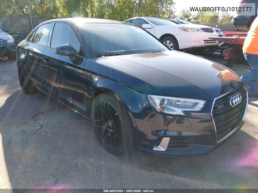 AUDI A3 2018, VIN WAUB8GFF0J1012177
