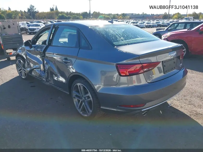 2018 AUDI A3 VIN WAUB8GFF3J1041138 — фото 3
