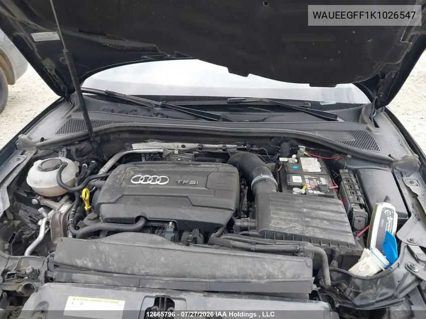 2019 AUDI A3 VIN WAUEEGFF1K1026547 — фото 10