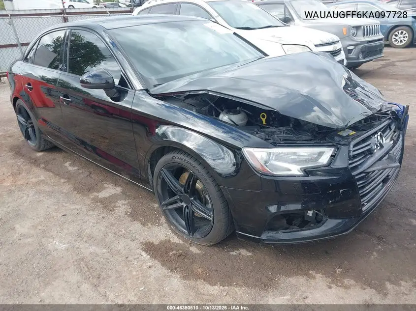 AUDI A3 2019, VIN WAUAUGFF6KA097728