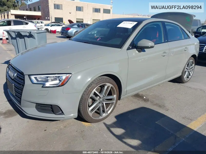 2020 AUDI A3 VIN WAUAUGFF2LA098294 — фото 2