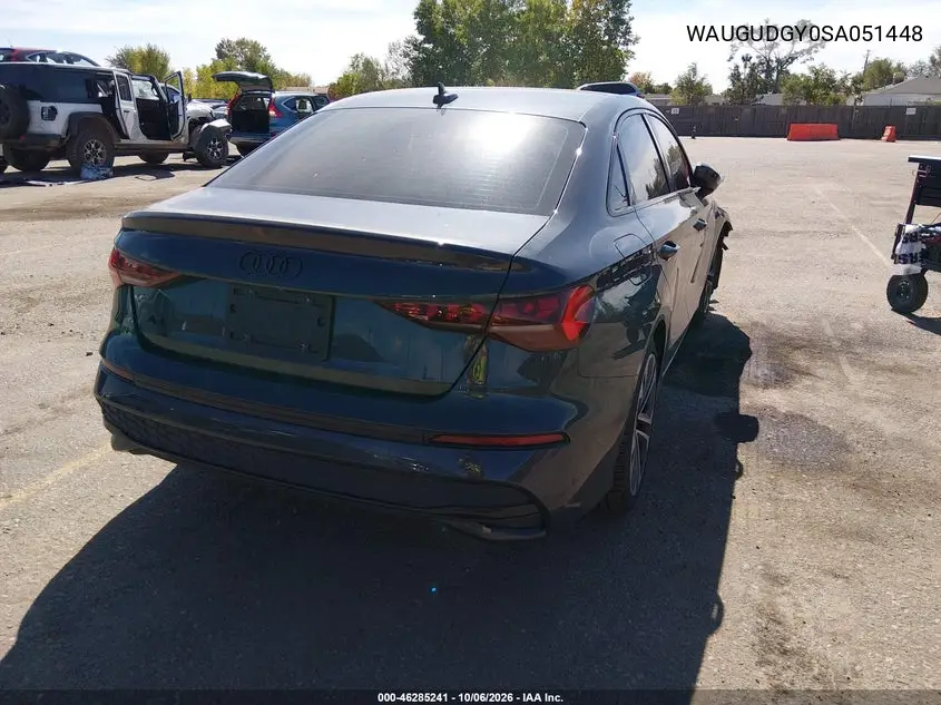 2025 AUDI A3 VIN WAUGUDGY0SA051448 — фото 4