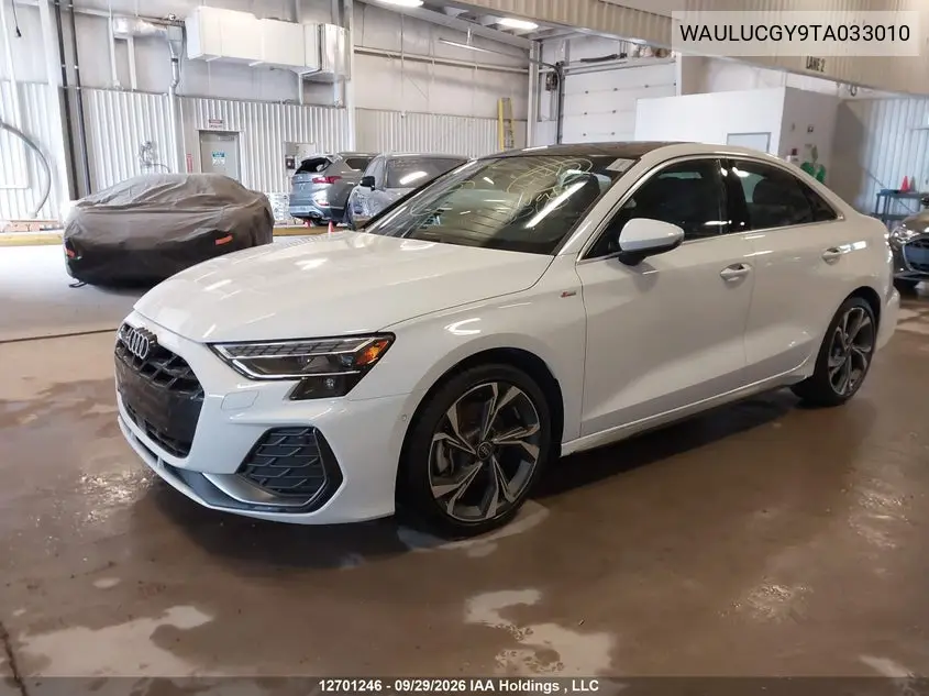 2026 AUDI A3 VIN WAULUCGY9TA033010 — фото 2