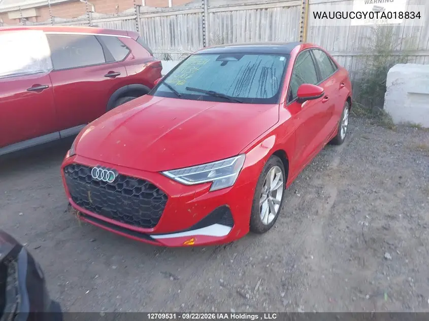 AUDI A3 2026, VIN WAUGUCGY0TA018834